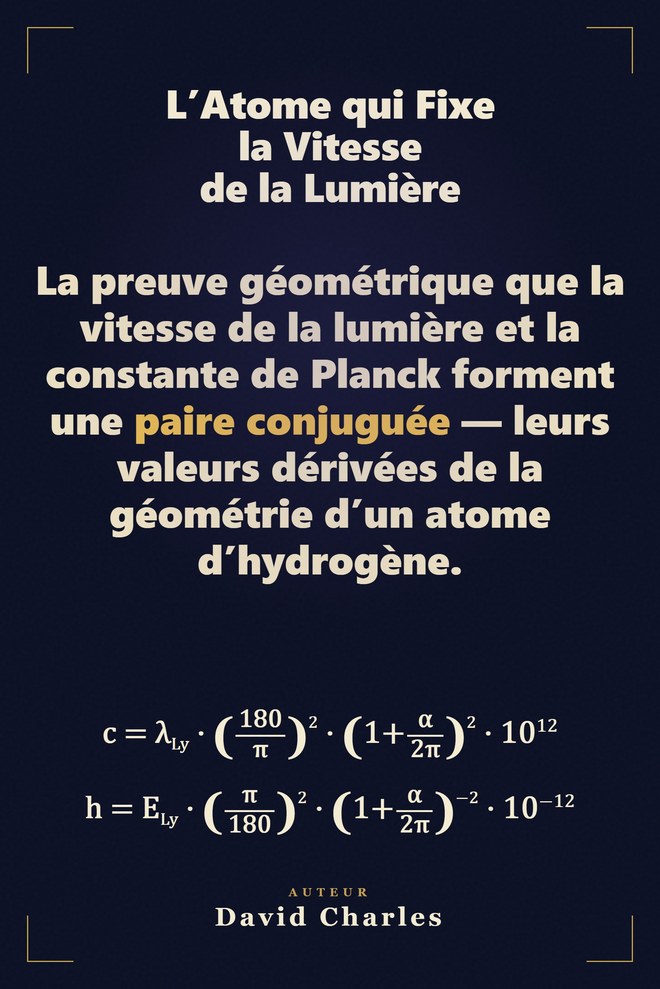 L’Atome qui Fixe la Vitesse de la Lumière